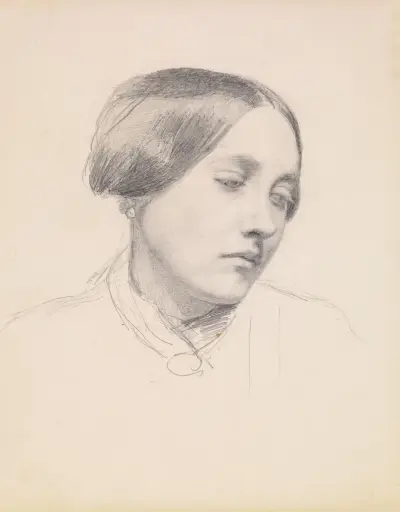 Female – Study of a Girl’s Head av Sir John Everett Millais
