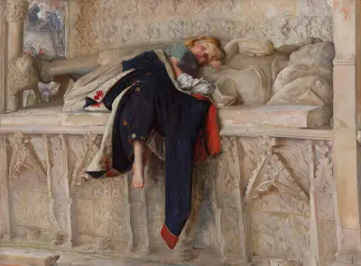 L’Enfant du Régiment (1854 to 1855) av Sir John Everett Millais