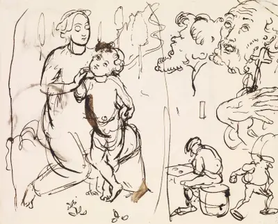Parodies of Old Masters av Sir John Everett Millais