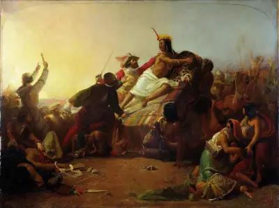 Pizarro Seizing the Inca of Peru av Sir John Everett Millais