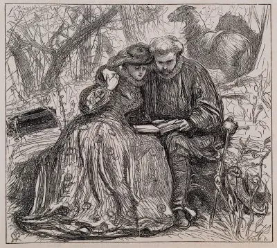 Sister Anna’s Probation – Anna and Henry Are United av Sir John Everett Millais