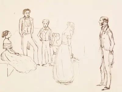 Sketch of an Evening Party, 1850 – nr 2 av Sir John Everett Millais