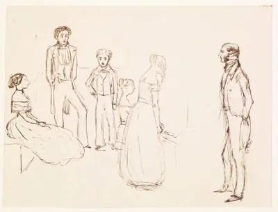 Sketch of an Evening Party, 1850 – nr 1 av Sir John Everett Millais