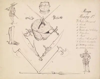 Sketches of Armour – Study for Henry VIII, 1844 – nr 2 av Sir John Everett Millais