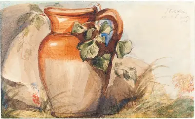 Study of a Pottery Jug (recto) av Sir John Everett Millais