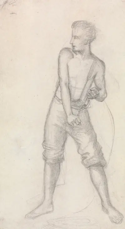 Study of a Youth av Sir John Everett Millais