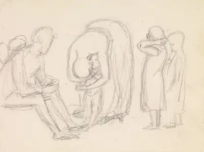 Tennyson’s Dora – Figure Studies av Sir John Everett Millais