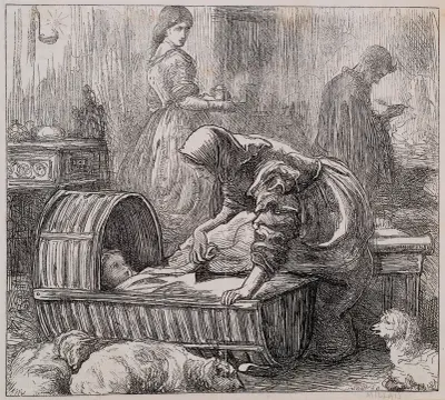 The Anglers of the Dove – Farmer Chell’s Kitchen av Sir John Everett Millais