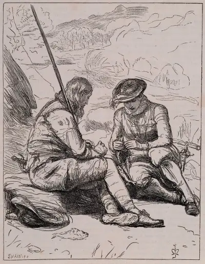 The Anglers of the Dove-Stansbury and Felton Sort the Prey av Sir John Everett Millais