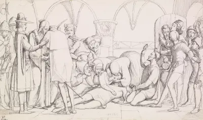 The Death of Romeo and Juliet – Compositional Study av Sir John Everett Millais