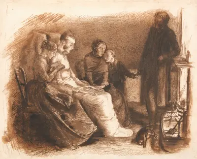 The Dying Man av Sir John Everett Millais