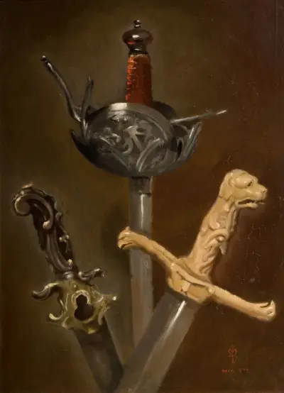 Three Swordhilts av Sir John Everett Millais