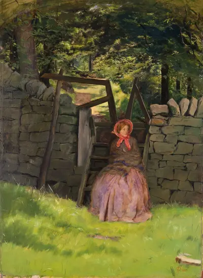 Waiting av Sir John Everett Millais