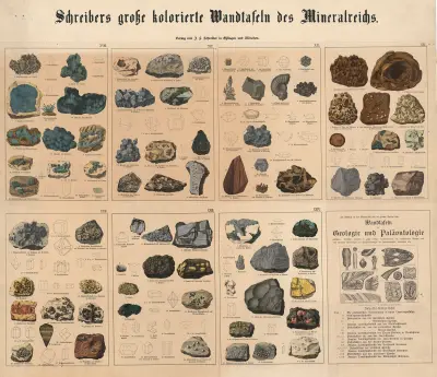 Various minerals, 1885 – nr 2 av J.F. Schreiber