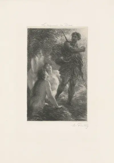 Le Crépuscule des Dieux. Acte III. Siegfried et les Filles du Rhin av Henri Fantin-Latour