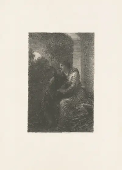 Lohengrin. Acte III. Scène d’amour av Henri Fantin-Latour