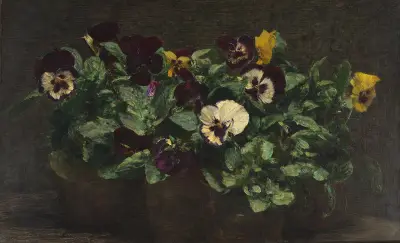 Still Life With Pansies av Henri Fantin-Latour