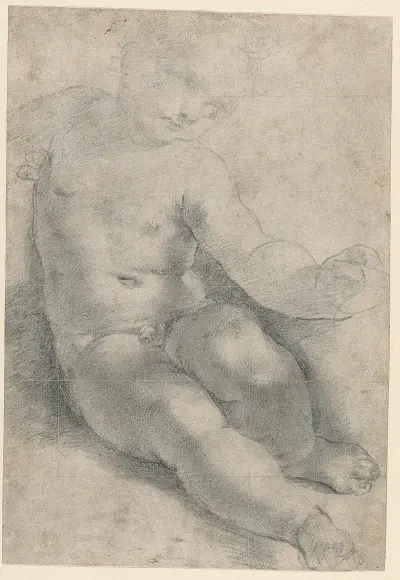 Study for the Christ Child in the Madonna of S. Simone av Federico Barocci