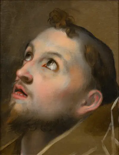 Study for the Head of Saint Francis av Federico Barocci