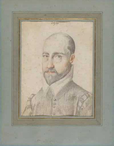 Porträtt av Torquato Tasso i halvfigur av Federico Zuccaro