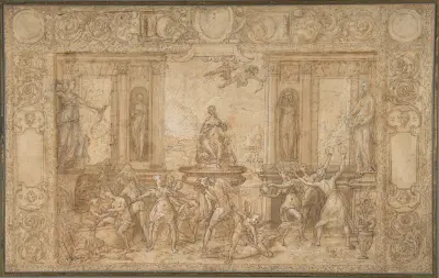 Studie till Vårallegorin av Federico Zuccaro