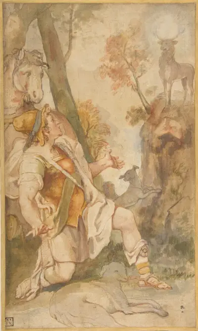 Sankt Eustachius syn av Federico Zuccaro