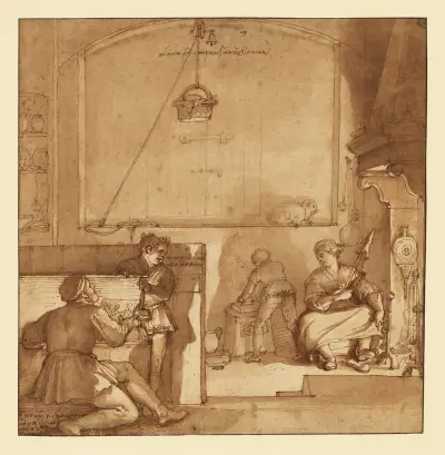 Twenty Drawings Depicting the Early Life of Taddeo Zuccaro av Federico Zuccaro