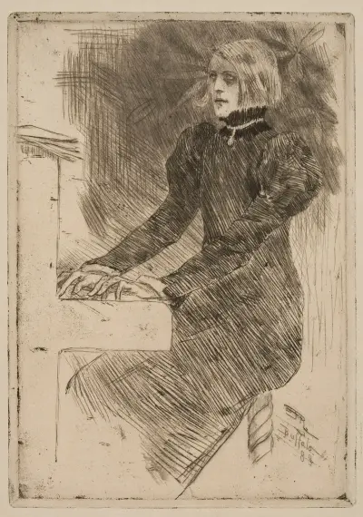En shakerpianist av Félicien Rops