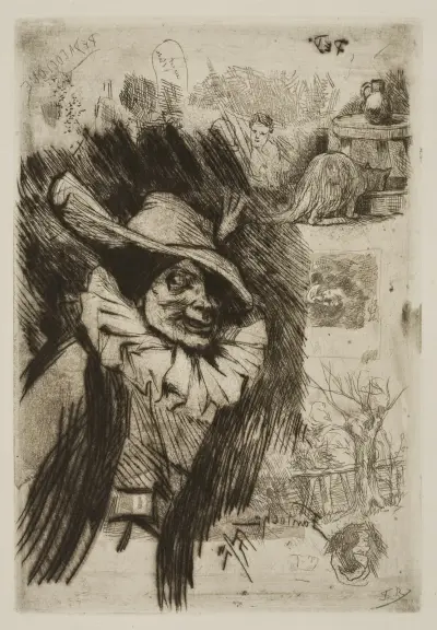 Gycklare av Félicien Rops