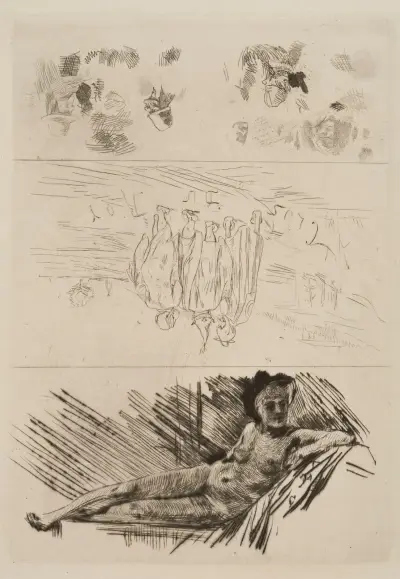 Clos du Roy and Complaisance or The Man with the Pipe av Félicien Rops