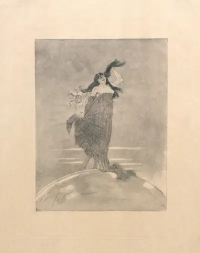 Kvinnan och dårskapen behärskar världen av Félicien Rops
