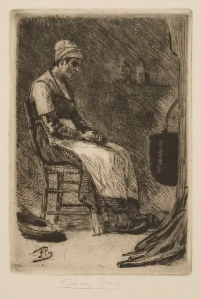 Bondkvinna från Gâtinais av Félicien Rops