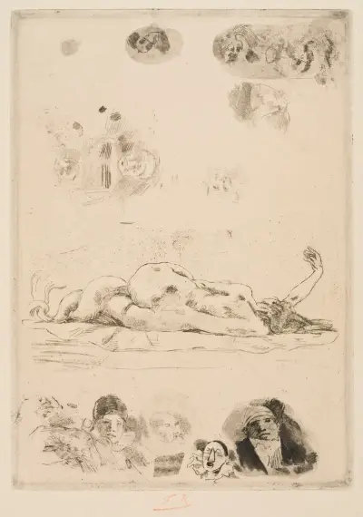 Näckrosblad (även kallat vattenliljeblad) av Félicien Rops