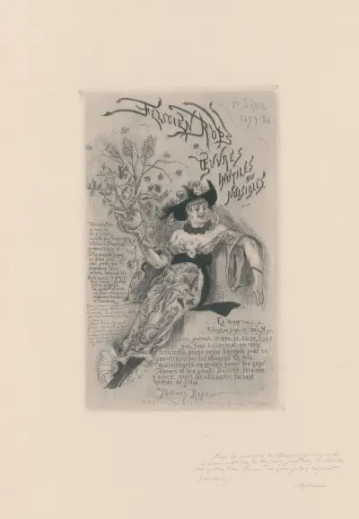 Frontispice des Oeuvres inutiles et nuisibles av Félicien Rops