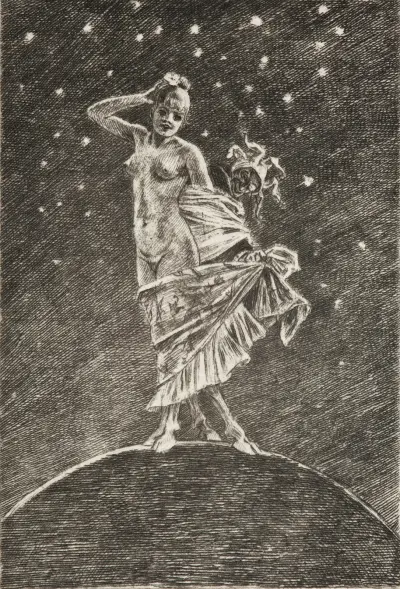 Kvinnan och galenskapen behärskar världen I av Félicien Rops