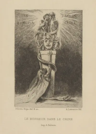 Le bonheur dans le crime, 1886 av Félicien Rops