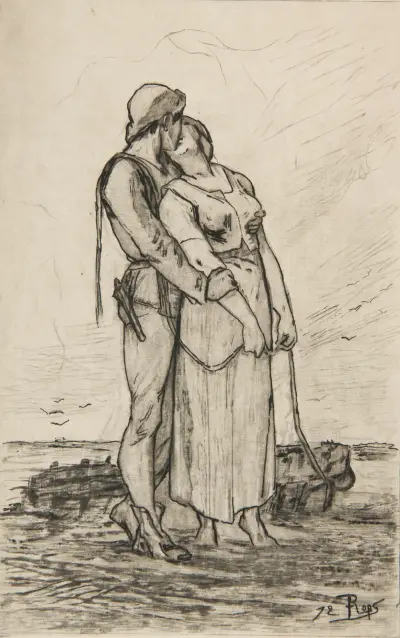 Le Bout du sillon av Félicien Rops