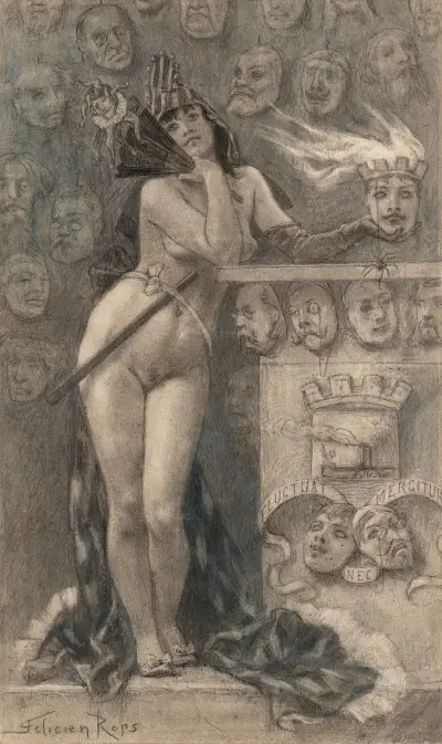 Masques Parisiens av Félicien Rops
