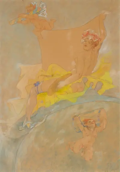 Projet d’affiche av Félicien Rops