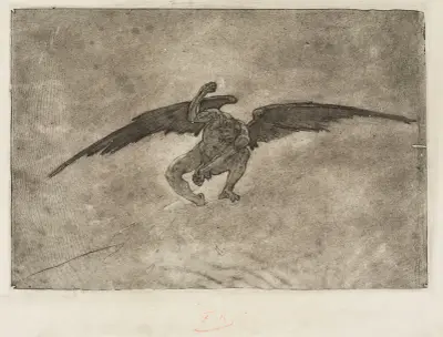 Satan skapar monster av Félicien Rops