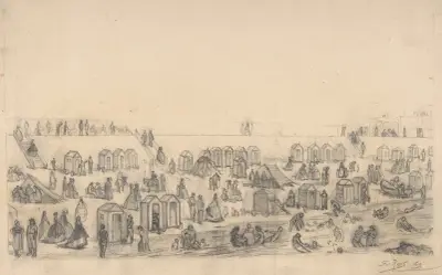 Stranden i Blankenberghe av Félicien Rops