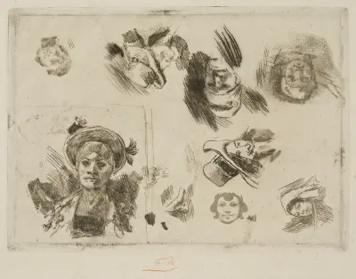 Den sista pedagogiska planschen (Pedagogisk plansch med fot) av Félicien Rops