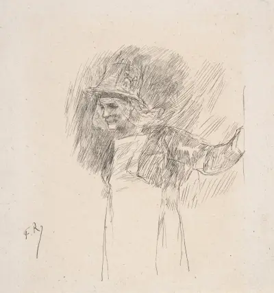 The Old Flemish Woman (La Vieille Flamande) av Félicien Rops