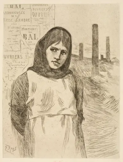The Strike (The Charcoal Burner) av Félicien Rops