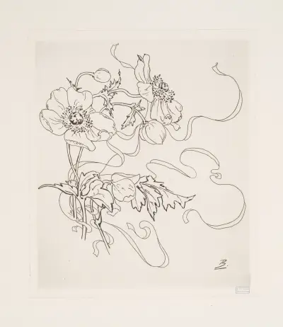 Assiette (anémone). av Félix Bracquemond