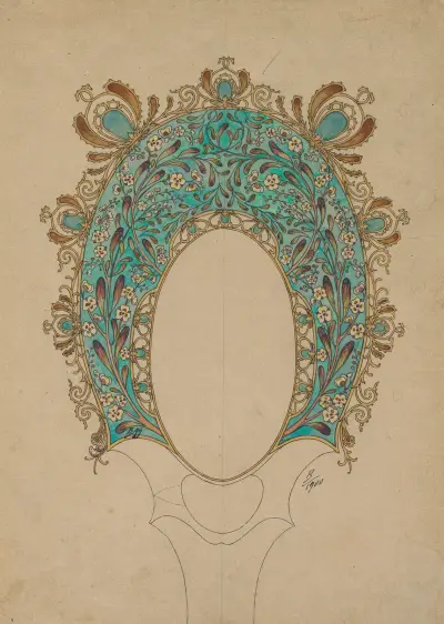 Designs for a Hand Mirror av Félix Bracquemond