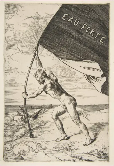 Försättsblad till ’L’Illustration Nouvelle’ av Félix Bracquemond