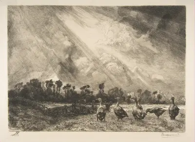 La Nuée d’orage av Félix Bracquemond