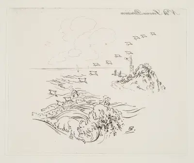 Le sémaphore. av Félix Bracquemond