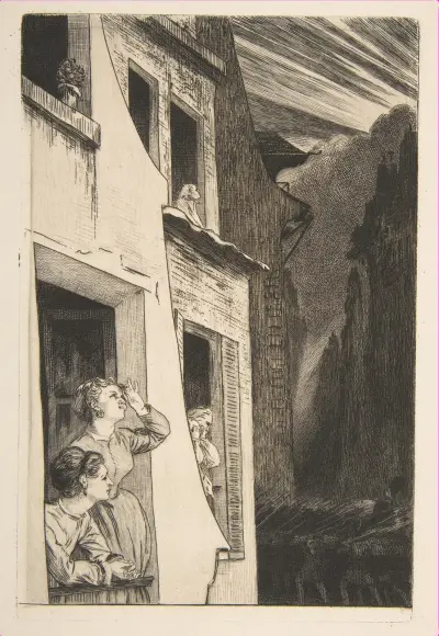 Solförmörkelsen av Félix Bracquemond